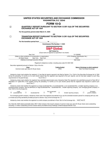 Thumbnail S&P Global 10-Q Quarterly Report FY2025 