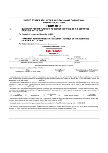 Thumbnail S&P Global 10-Q Quarterly Report FY2025 