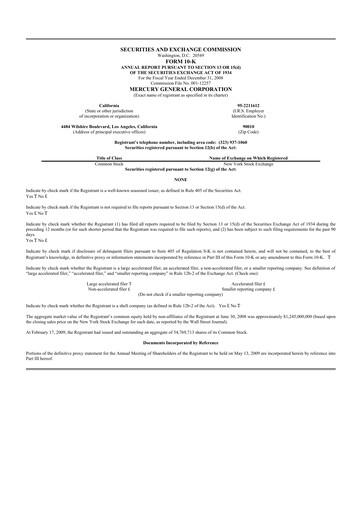 Thumbnail Mercury General
 10-K Annual Report 