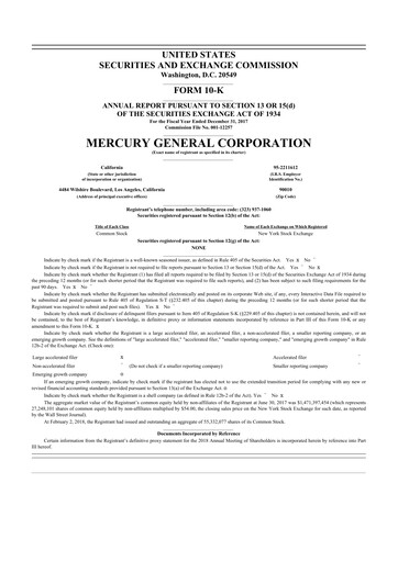 Thumbnail Mercury General
 10-K Annual Report 2017