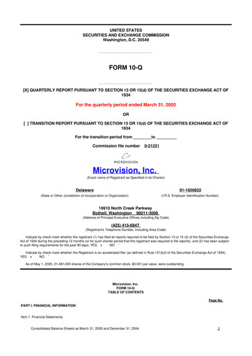 Thumbnail MicroVision 10-Q Quarterly Report FY 