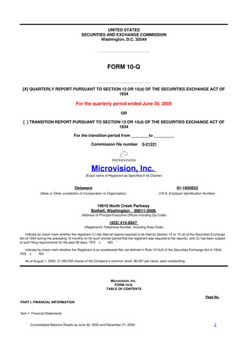 Thumbnail MicroVision 10-Q Quarterly Report FY 