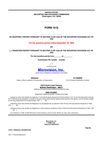 Thumbnail MicroVision 10-Q Quarterly Report FY 