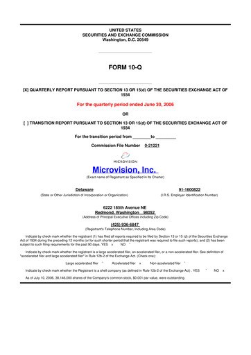Thumbnail MicroVision 10-Q Quarterly Report FY 