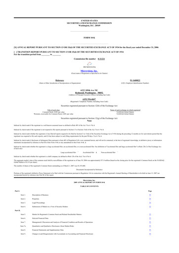 Thumbnail MicroVision 10-K Annual Report 