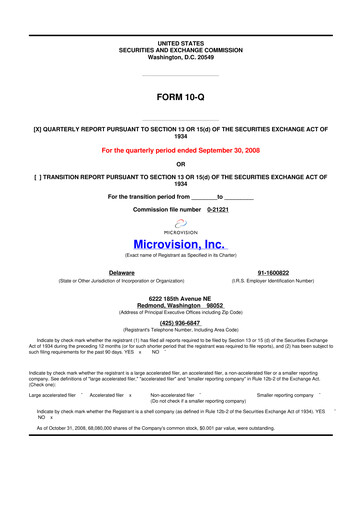Thumbnail MicroVision 10-Q Quarterly Report FY 