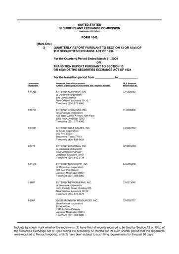 Vorschaubild Entergy 10-Q Quartalsbericht  