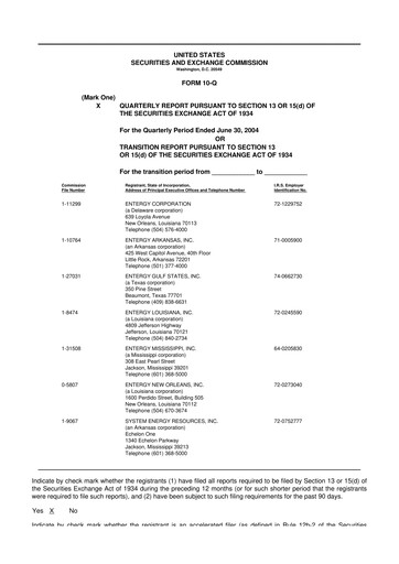 Vorschaubild Entergy 10-Q Quartalsbericht  