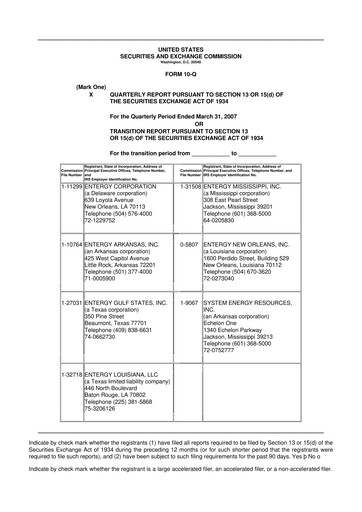 Vorschaubild Entergy 10-Q Quartalsbericht  