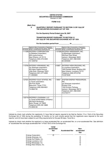 Vorschaubild Entergy 10-Q Quartalsbericht  