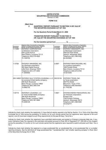 Vorschaubild Entergy 10-Q Quartalsbericht  