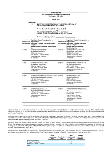 Vorschaubild Entergy 10-Q Quartalsbericht 2010 