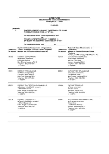 Vorschaubild Entergy 10-Q Quartalsbericht 2011 