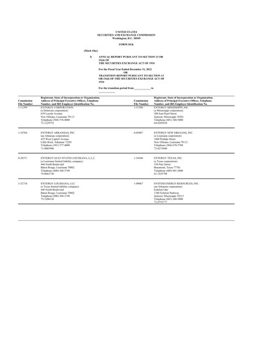 Thumbnail Entergy 10-K Annual Report 2012