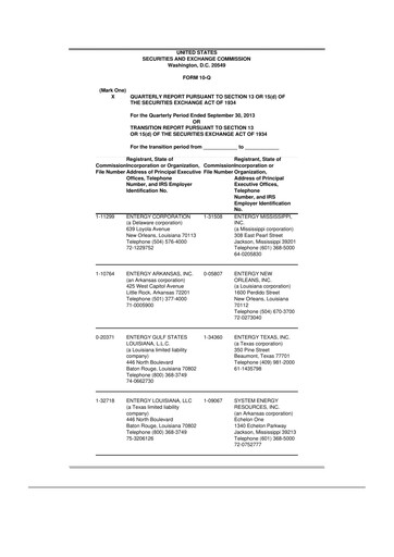 Vorschaubild Entergy 10-Q Quartalsbericht 2013 