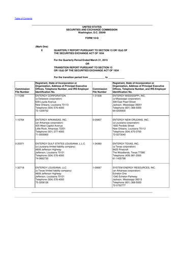 Vorschaubild Entergy 10-Q Quartalsbericht 2015 