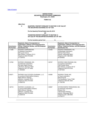 Vorschaubild Entergy 10-Q Quartalsbericht 2015 