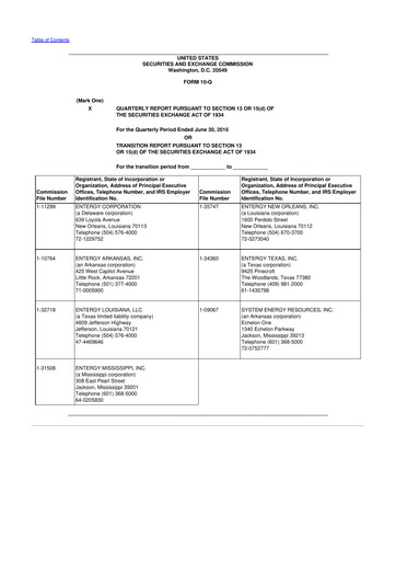 Vorschaubild Entergy 10-Q Quartalsbericht 2016 