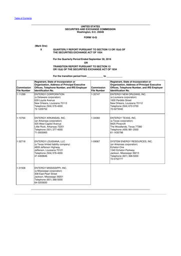 Vorschaubild Entergy 10-Q Quartalsbericht 2016 