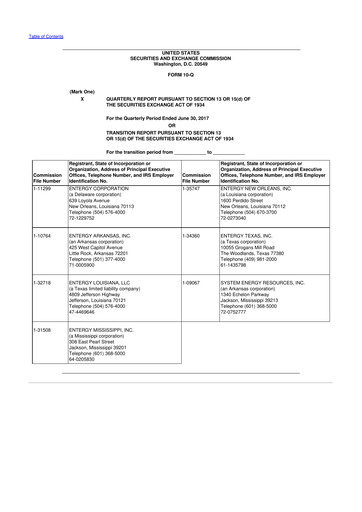 Vorschaubild Entergy 10-Q Quartalsbericht 2017 