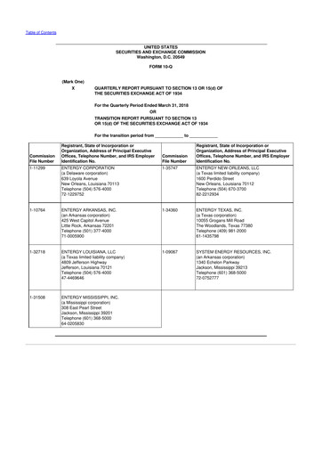 Vorschaubild Entergy 10-Q Quartalsbericht 2018 