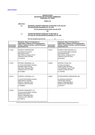 Vorschaubild Entergy 10-Q Quartalsbericht 2019 
