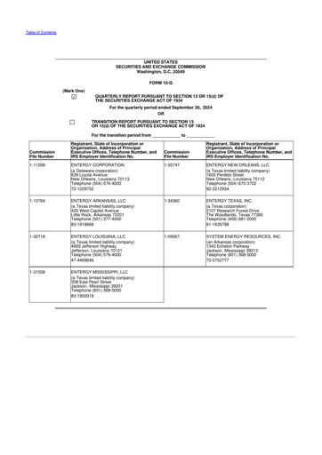Vorschaubild Entergy 10-Q Quartalsbericht 2024 