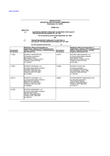 Vorschaubild Entergy 10-Q Quartalsbericht 2025 