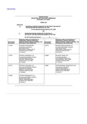 Thumbnail Entergy 10-Q Quarterly Report FY2026 