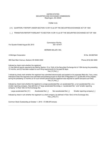 Thumbnail MillerKnoll 10-Q Quarterly Report FY2011 