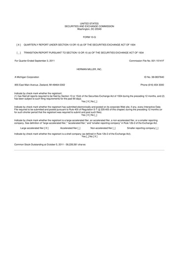 Thumbnail MillerKnoll 10-Q Quarterly Report FY2011 