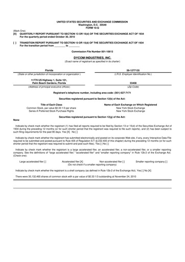 Vorschaubild Dycom Industries 10-Q Quartalsbericht  