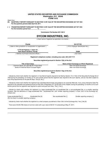 Vorschaubild Dycom Industries 10-Q Quartalsbericht  