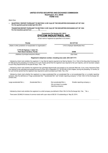 Vorschaubild Dycom Industries 10-Q Quartalsbericht 2014 