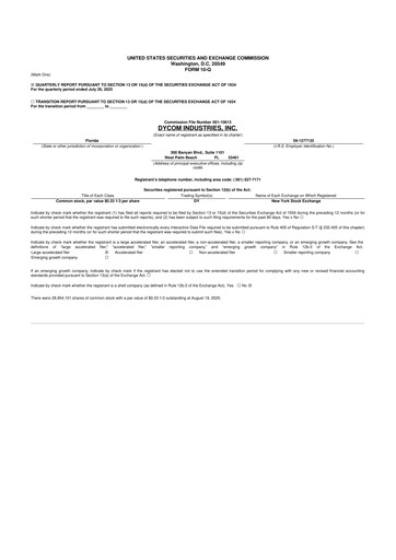 Vorschaubild Dycom Industries 10-Q Quartalsbericht 2026 