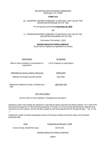Thumbnail Modine Manufacturing
 10-Q Quarterly Report FY 