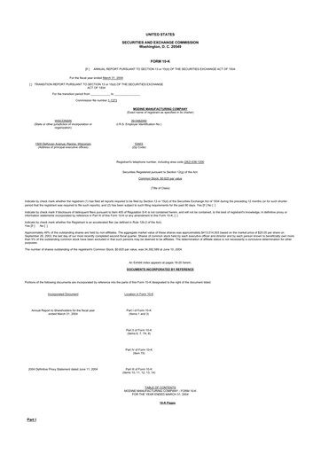 Thumbnail Modine Manufacturing
 10-K Annual Report 