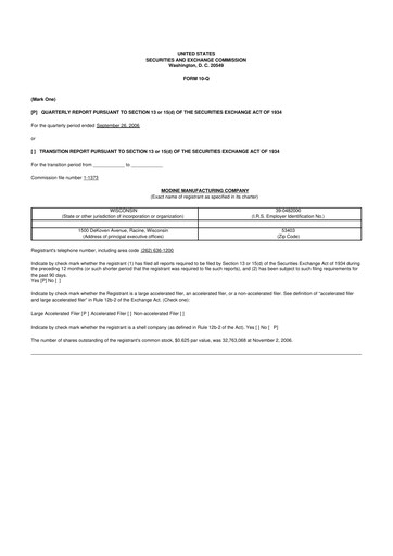 Thumbnail Modine Manufacturing
 10-Q Quarterly Report FY 
