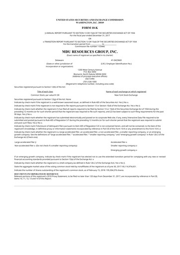 Thumbnail MDU Resources
 10-K Annual Report 2017