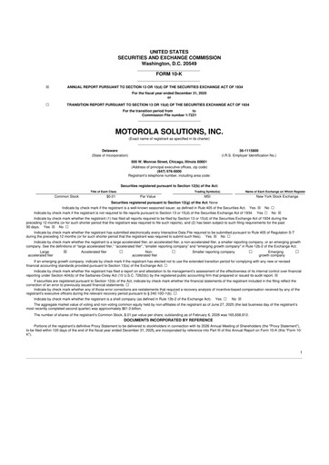 Thumbnail Motorola Solutions
 10-K Annual Report 2025