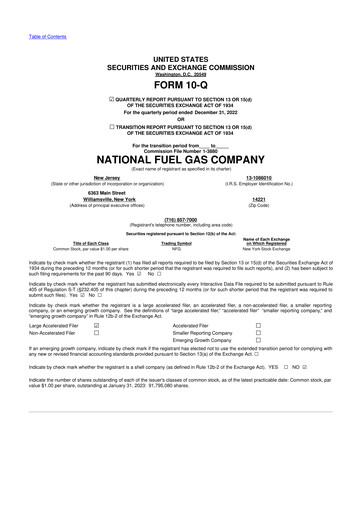 Thumbnail National Fuel Gas
 10-Q Quarterly Report FY2023 