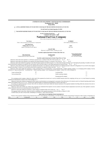 Thumbnail National Fuel Gas
 10-K Annual Report 2024