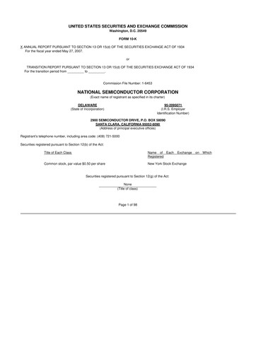 Thumbnail National Semiconductor 10-K Annual Report 