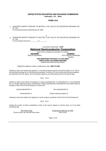 Thumbnail National Semiconductor 10-Q Quarterly Report FY 