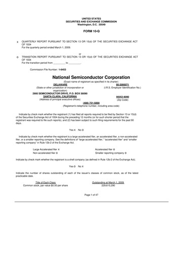 Thumbnail National Semiconductor 10-Q Quarterly Report FY 