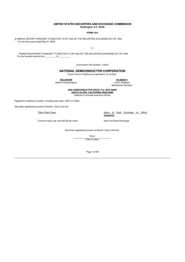 Thumbnail National Semiconductor 10-K Annual Report 