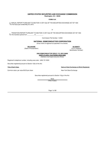 Thumbnail National Semiconductor 10-K Annual Report 