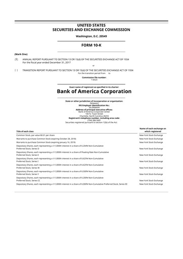 Thumbnail Bank of America  10-K Annual Report 2017