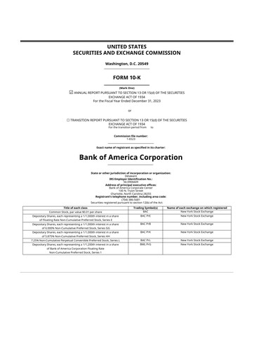 Thumbnail Bank of America  10-K Annual Report 2023