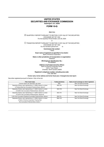 Vorschaubild Bank of America  10-Q Quartalsbericht 2024 